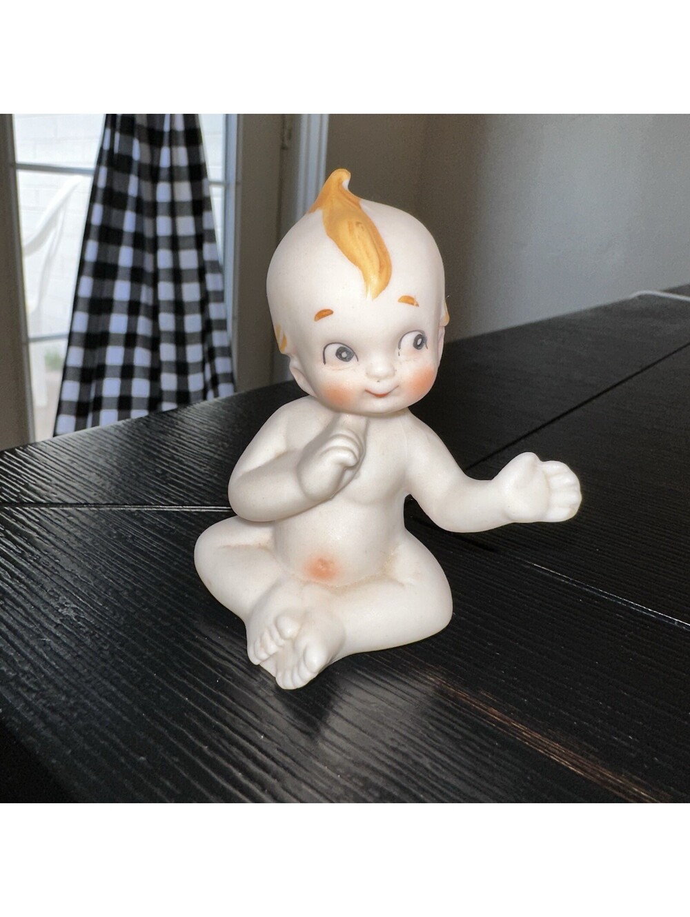 Kewpie 3” Sitting Baby Doll Bisque Figurine Vintage Home Decor Collectible VGC